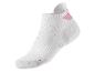 Krátké bílé ponožky, růžový detail.