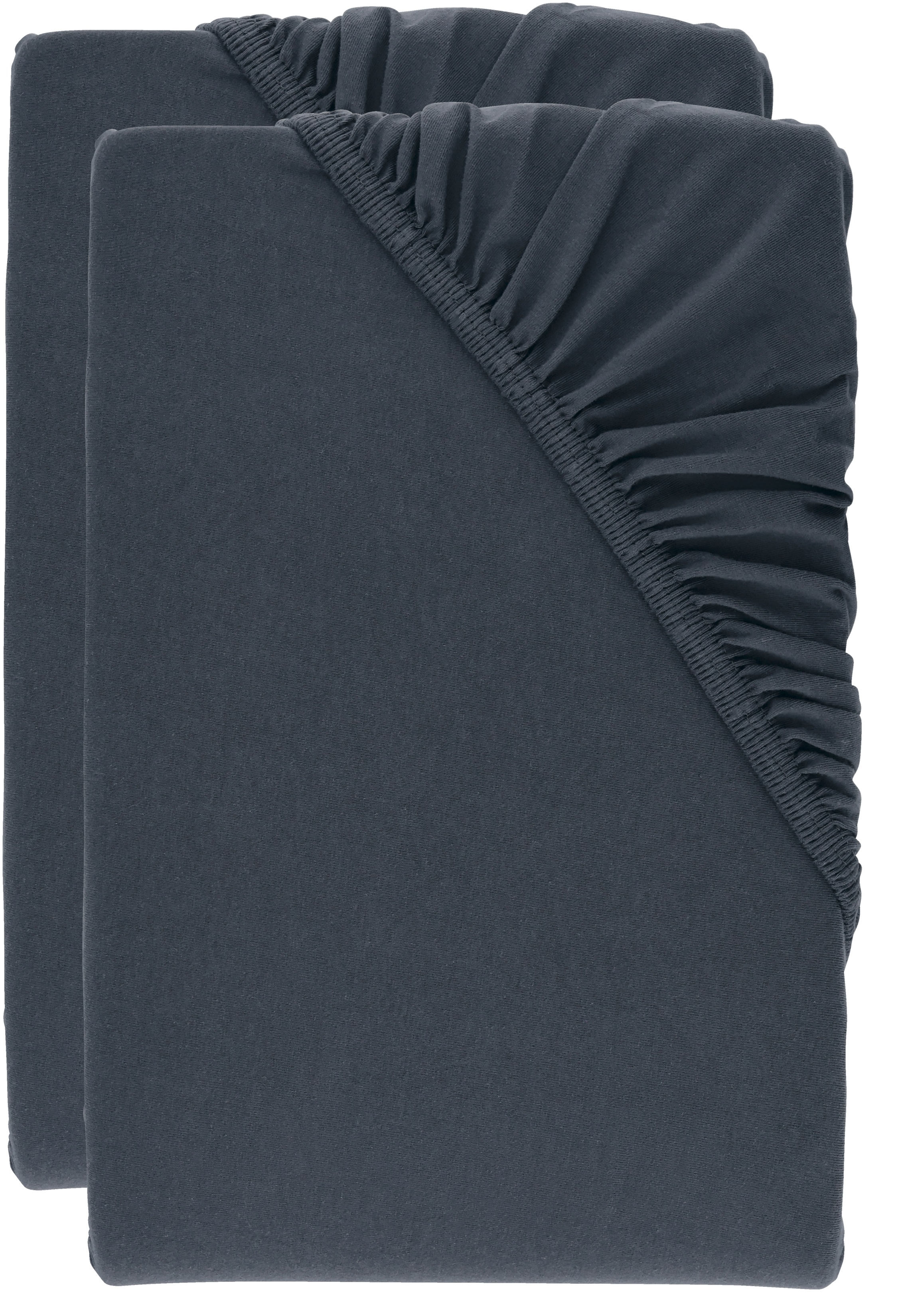 Livarno® Sada žerzejových napínacích prostěradel, 90–100 x 200 cm, 2dílná, modrá