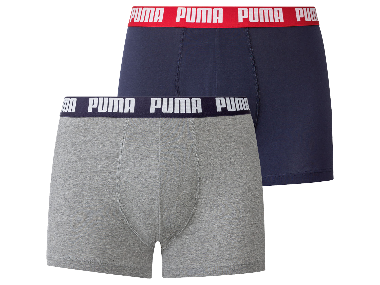 Puma Pánské boxerky "Slim Fit", 2 kusy (modrá/šedá, XL)
