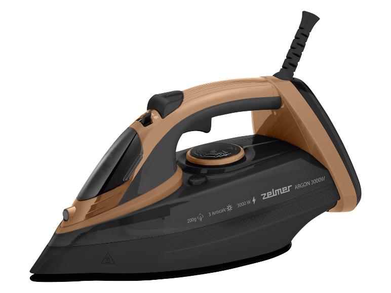 Zelmer Argon 3000W žehlička, černá a zlatá.
