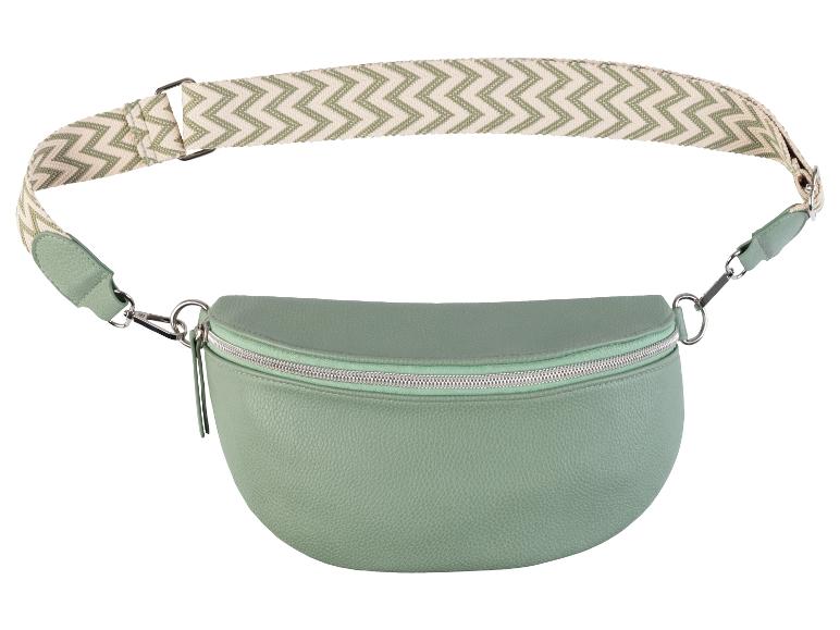 Světle zelená ledvinka s pruhovaným popruhem