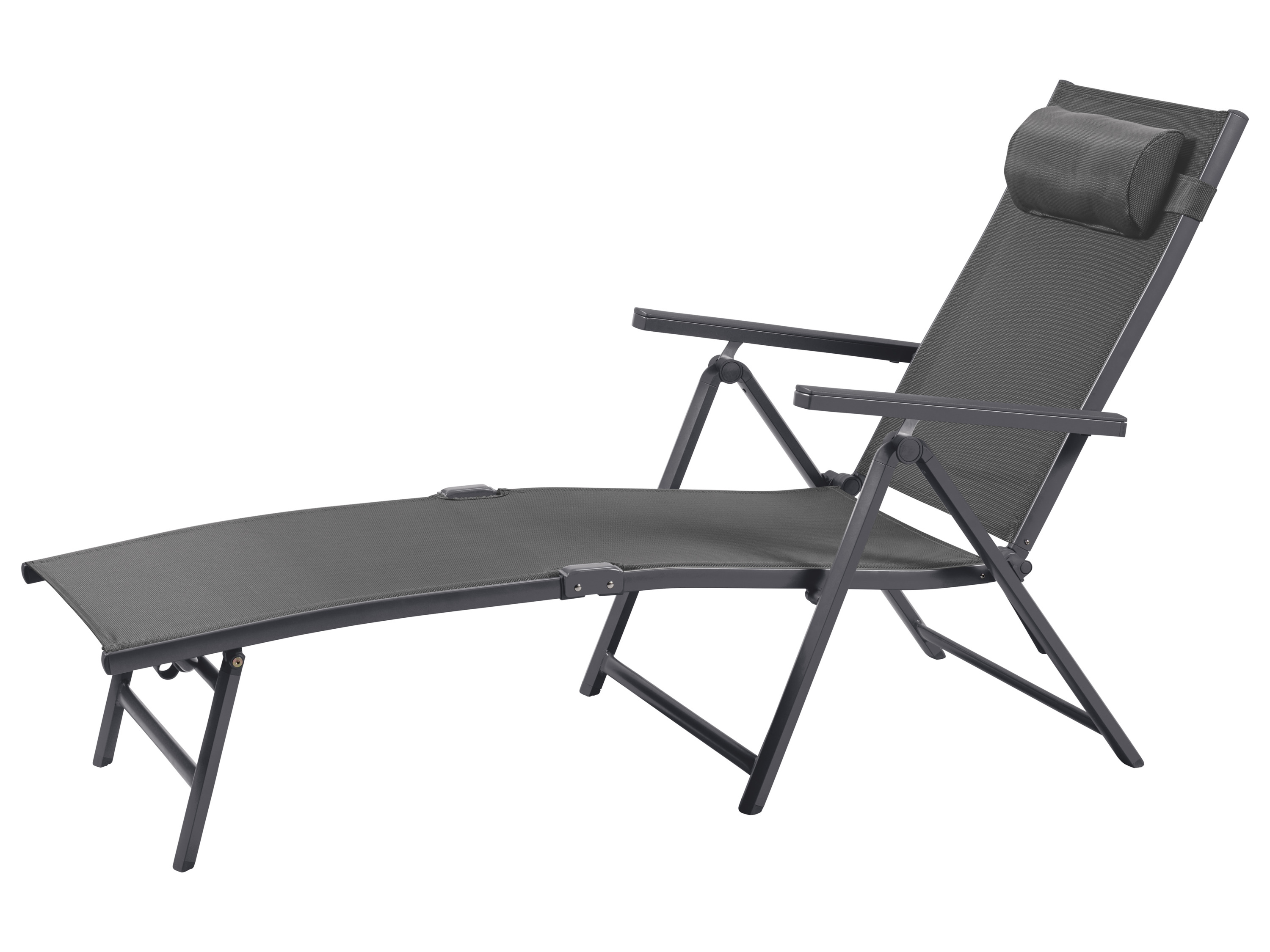 Livarno® Hliníkové polohovací lehátko Houston, šedá
