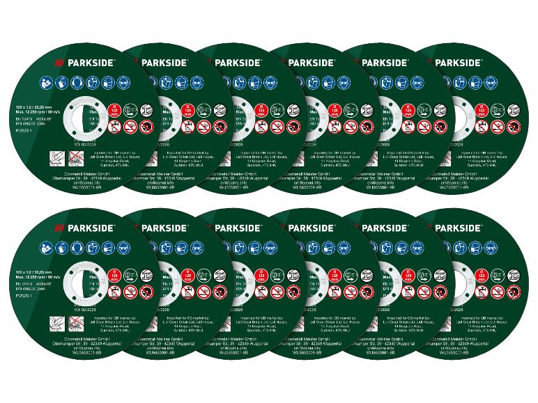 Řezné kotouče Parkside na kov, průměr 125 mm, tloušťka 1,2 mm