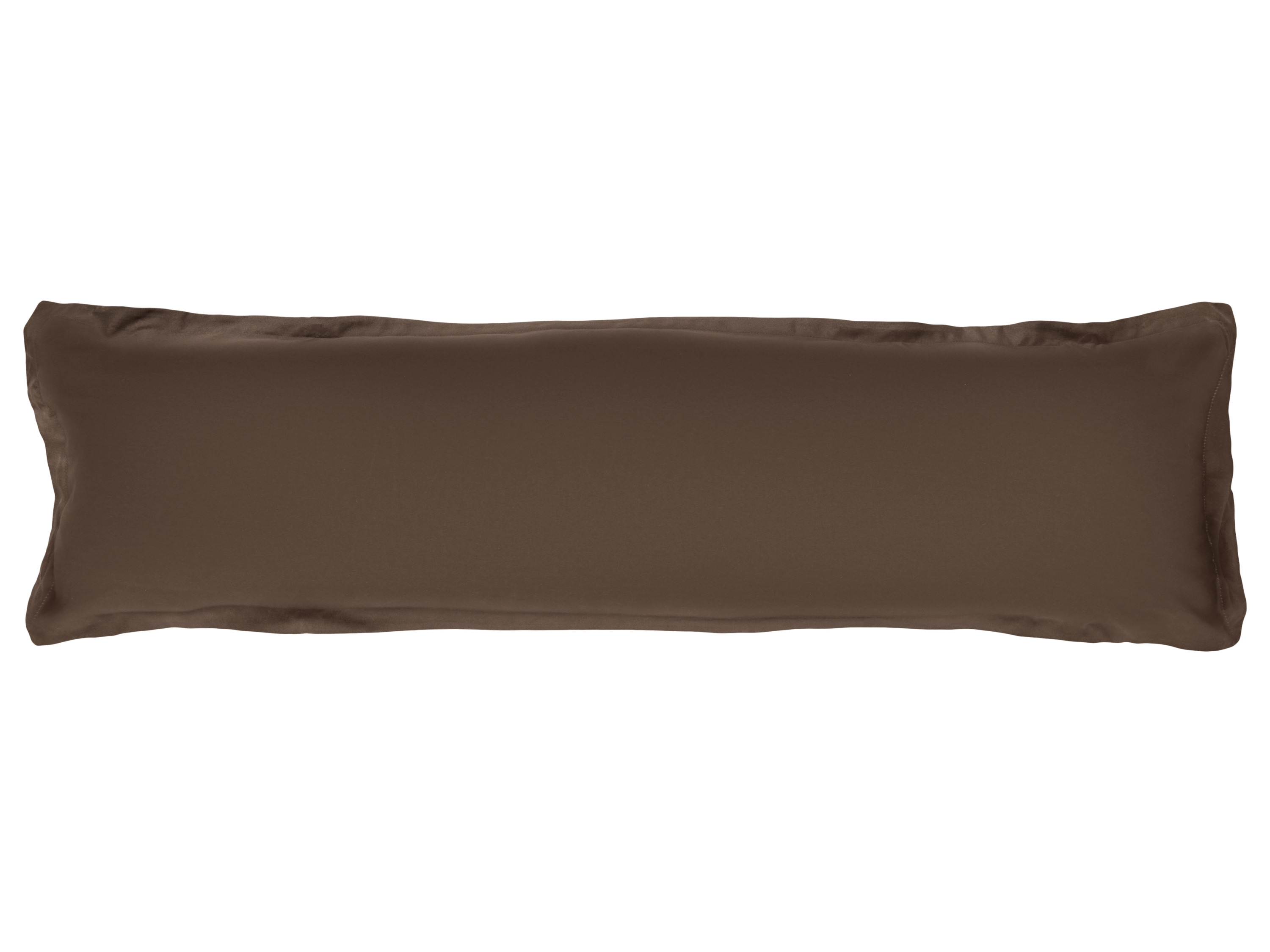 Livarno® Potah na polštář z mikrovláknitého saténu, 40 x 145 cm (tmavě hnědá)