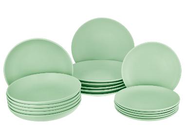 SILVERCREST® Jídelní servis Pastell, 18dílná sada, mintová