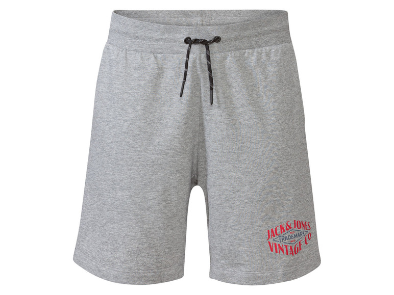 Šedé šortky Jack & Jones s vintage designem.