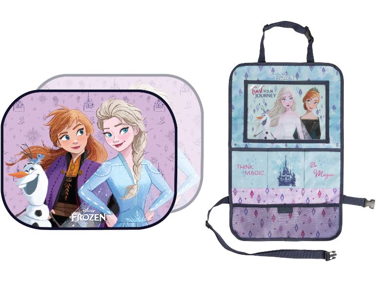 Sluneční clony a organizér do auta Frozen.