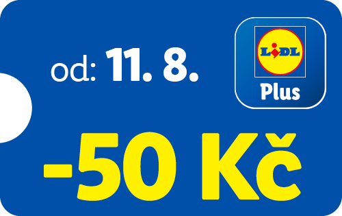 sleva 50 KČ od 11.8. s Lidl Plus