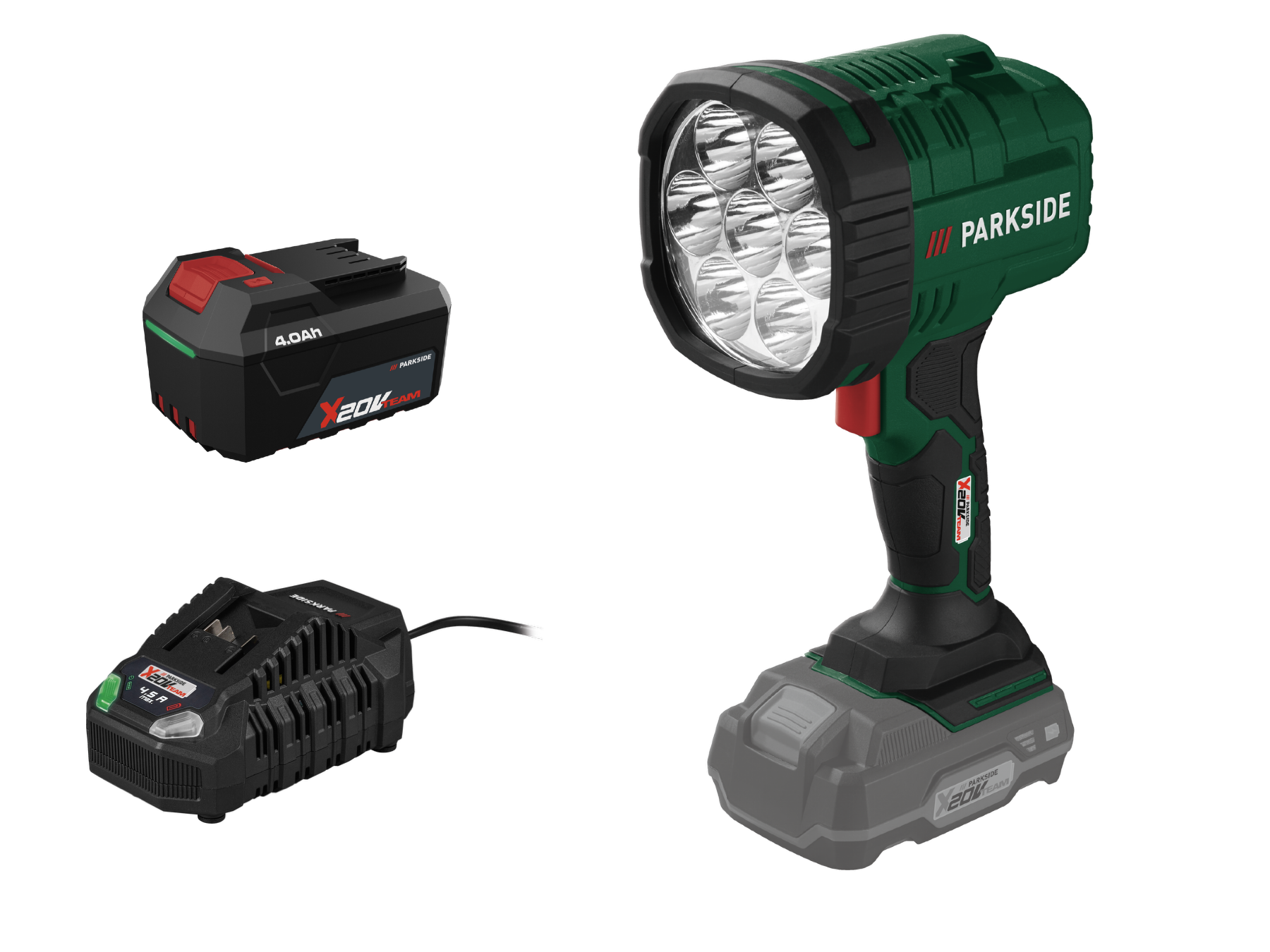 Parkside® Aku ruční LED reflektor Phla 20-Li A1, 4 Ah