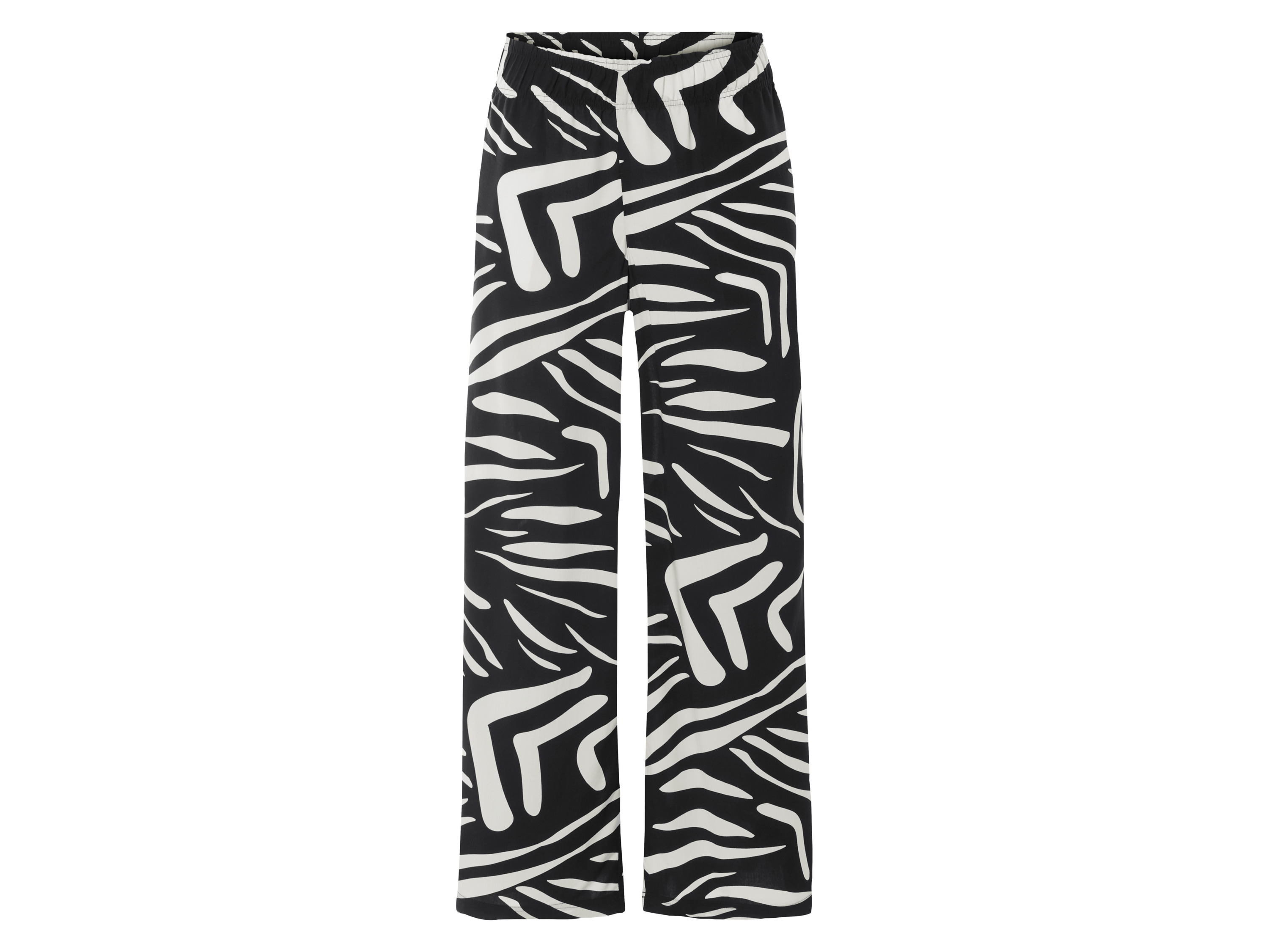 esmara® Dámské palazzo kalhoty (černá/bílá, S (36/38))