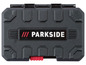 Černá plastová krabička s logem Parkside na nářadí