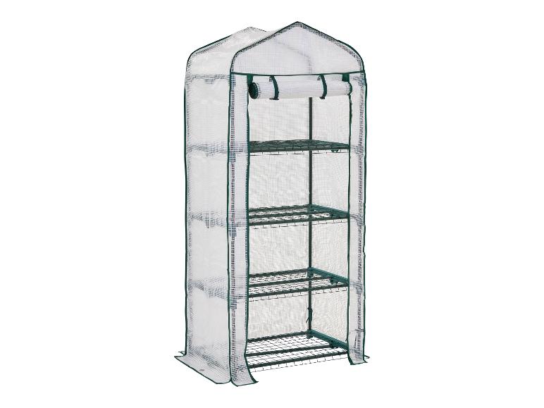 Vertikální zahradní skleník se 4 policemi a průhledným krytem