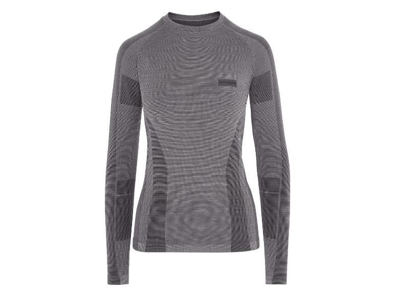Šedé termotriko Spyder s dlouhým rukávem a texturovanými detaily.
