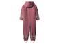 Růžový dětský nepromokavý overal s reflexními proužky.