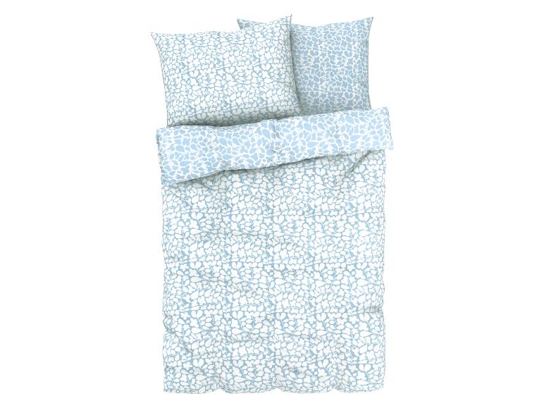 Ložní prádlo a povlečení na polštáře, světle modrý květinový vzor.