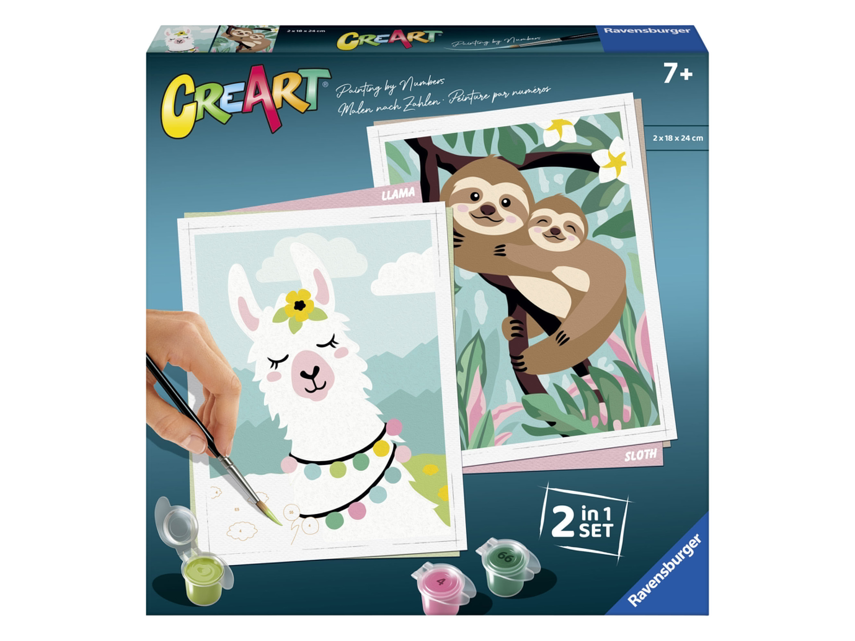 Ravensburger Malování podle čísel (Lama a lenochod)