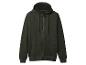 Tmavě zelená mikina s kapucí na zip a stahovací šňůrkou