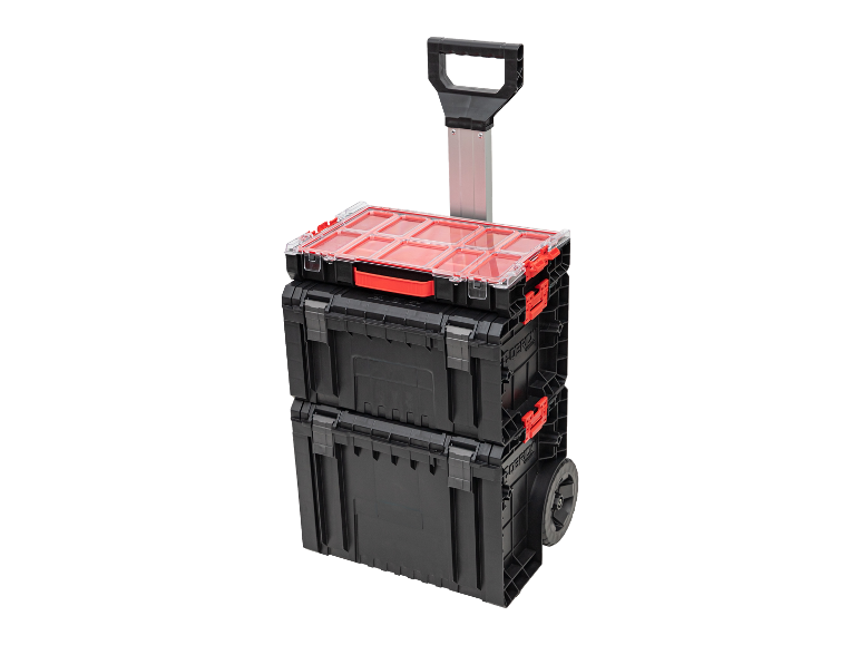 Stohovatelný Sortimo kufřík na nářadí s horní přihrádkou.