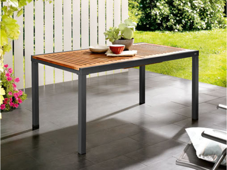  Zobrazit na celou obrazovku LIVARNO home Hliníkový zahradní rozkládací stůl Valencia, 150–200 x 90 cm, hnědá - Obrázek 6