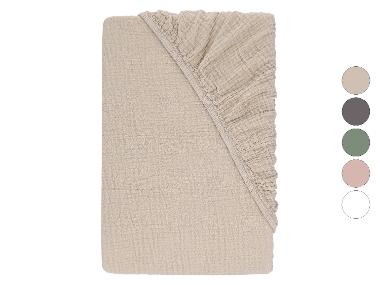 LIVARNO® Mušelínové napínací prostěradlo, 90-100 x 200 cm