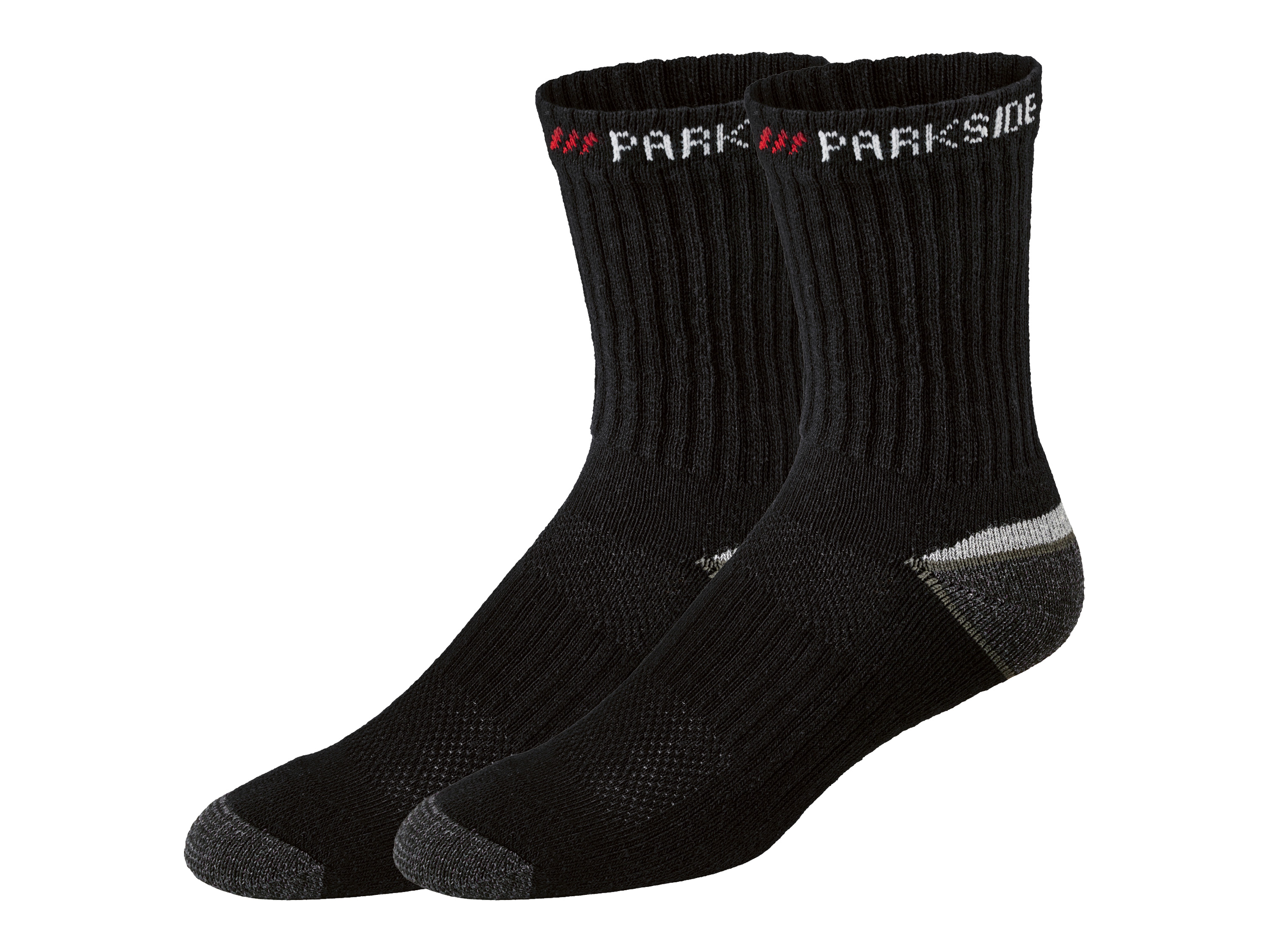 Parkside® Pánské pracovní ponožky, 2 páry (černá/zelená, 39-42)