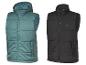 Dvě prošívané vesty Crivit, zelená a černá.