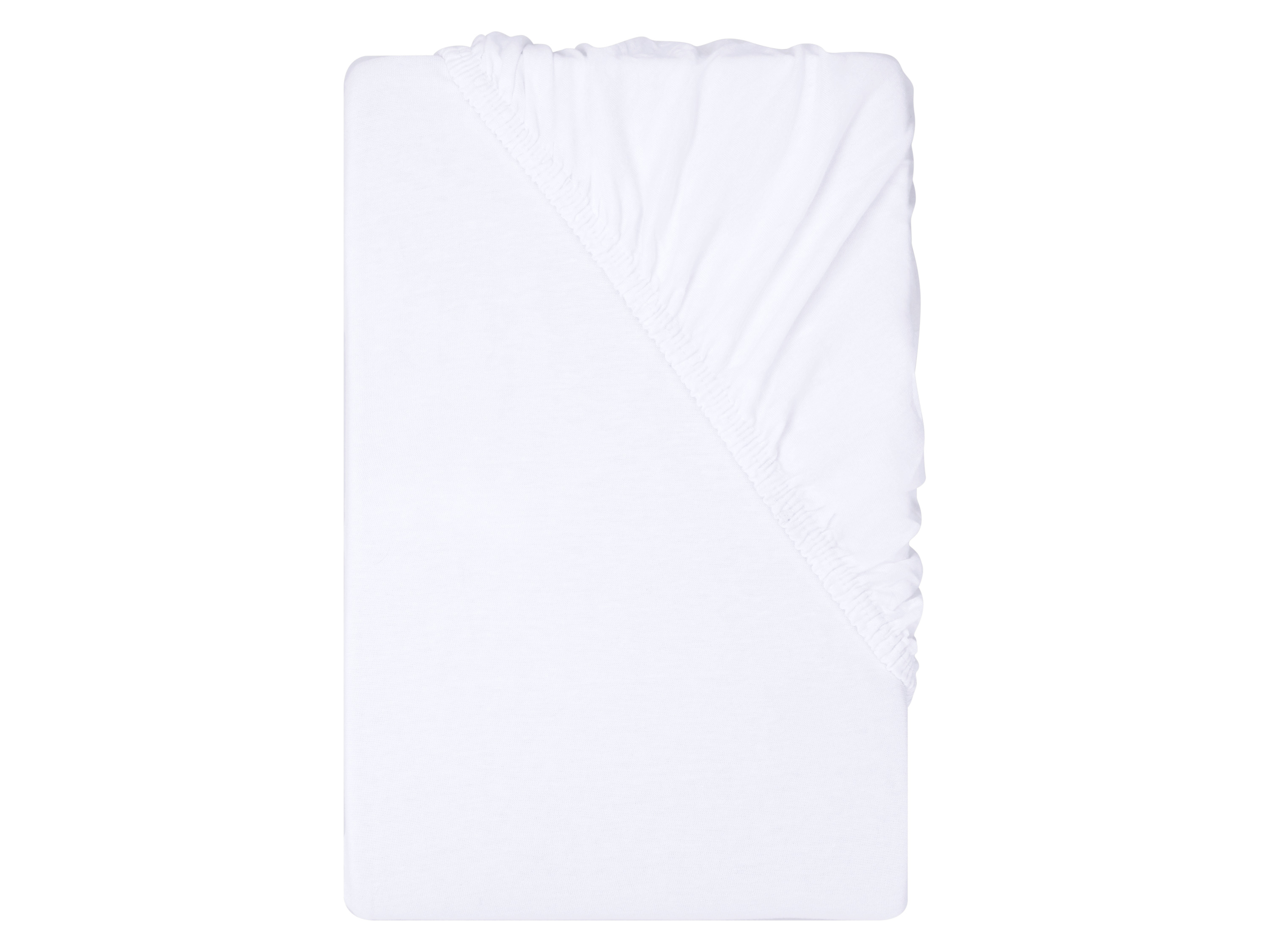 Livarno® Žerzejové napínací prostěradlo, 180–200 x 200 cm (bílá)