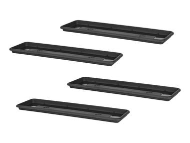 PARKSIDE® Sada misek pod květináč na balkon, 60 cm, 4dílná, černá