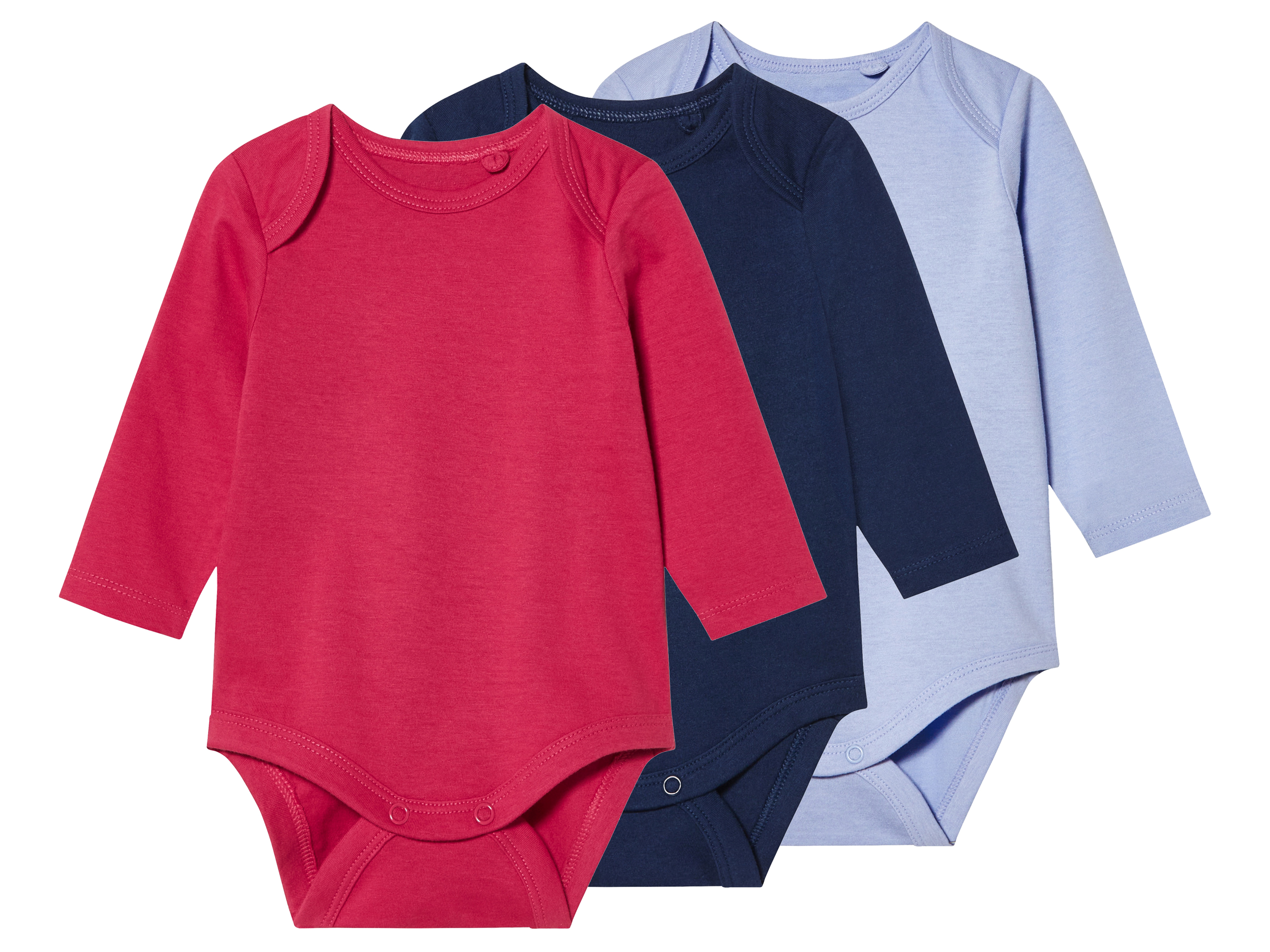 lupilu® Dívčí body, 3 kusy (navy modrá / lila fialová / růžová, 74/80)