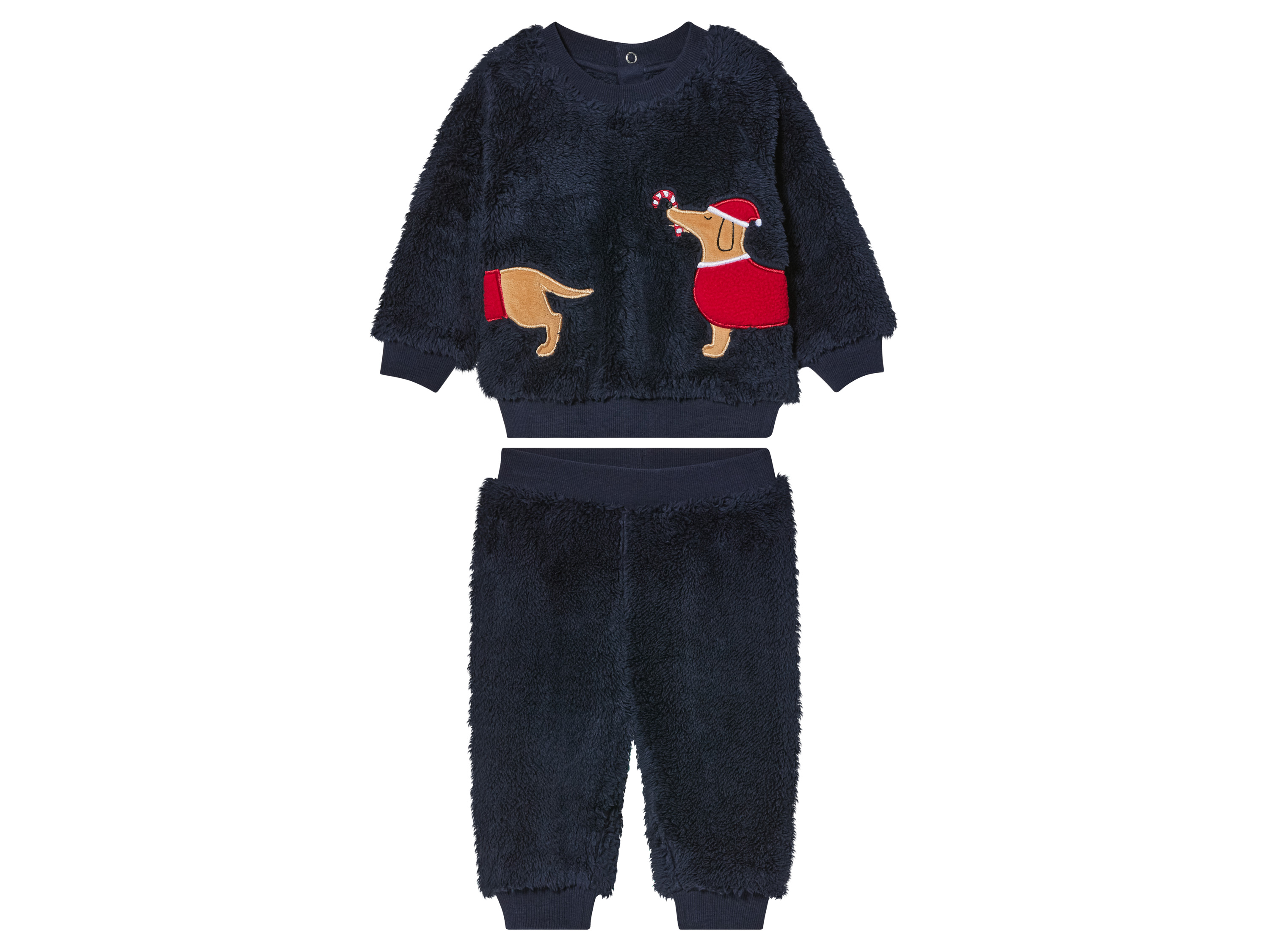 lupilu® Dětská vánoční plyšová souprava (62/68, navy modrá)