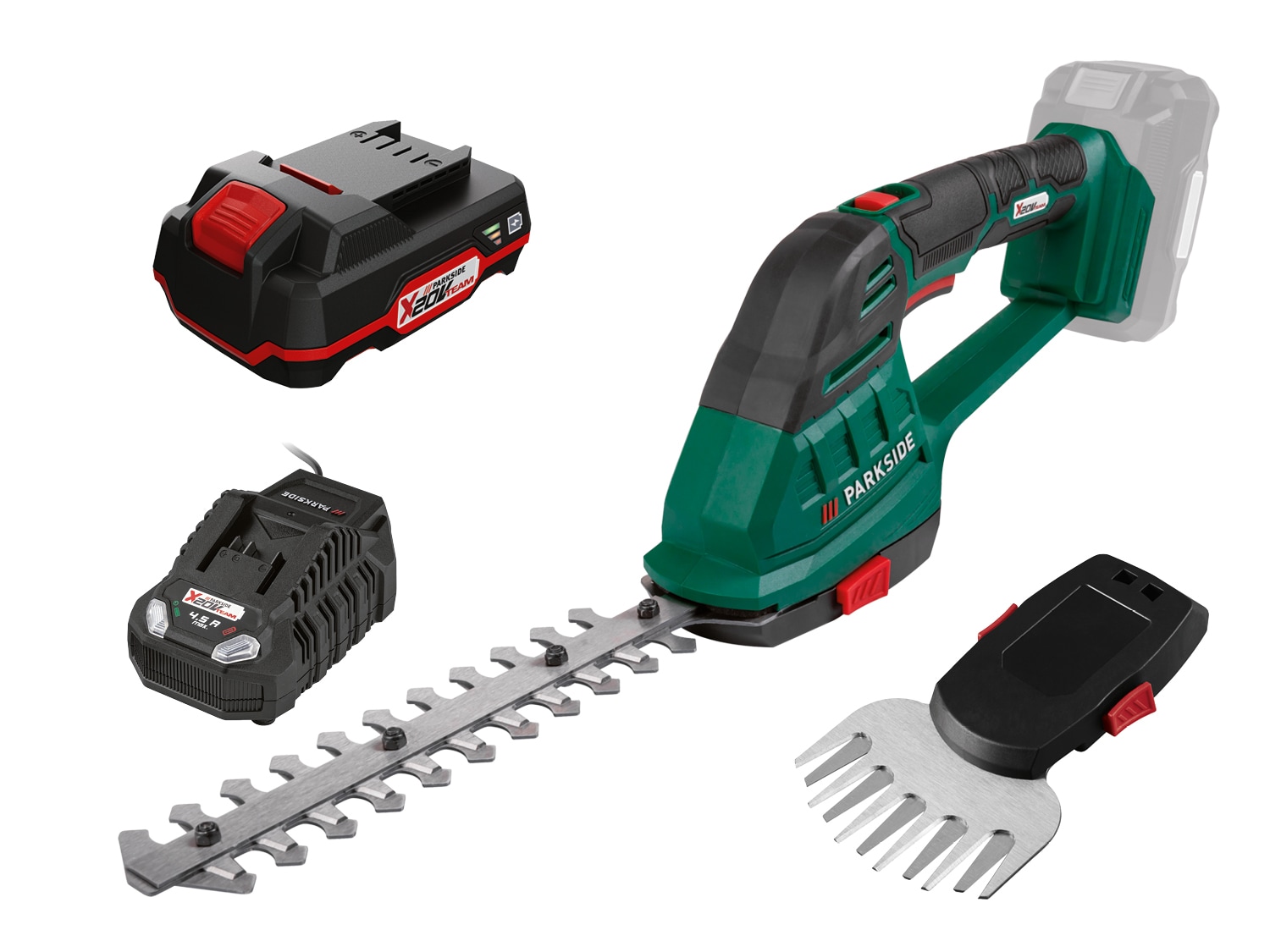 PARKSIDE® Aku nůžky na trávník a živý plot PAGS 20-Li A1, 2 Ah