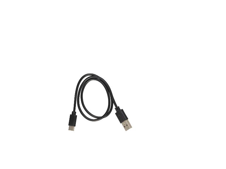 Černý USB kabel s konektorem USB-C.
