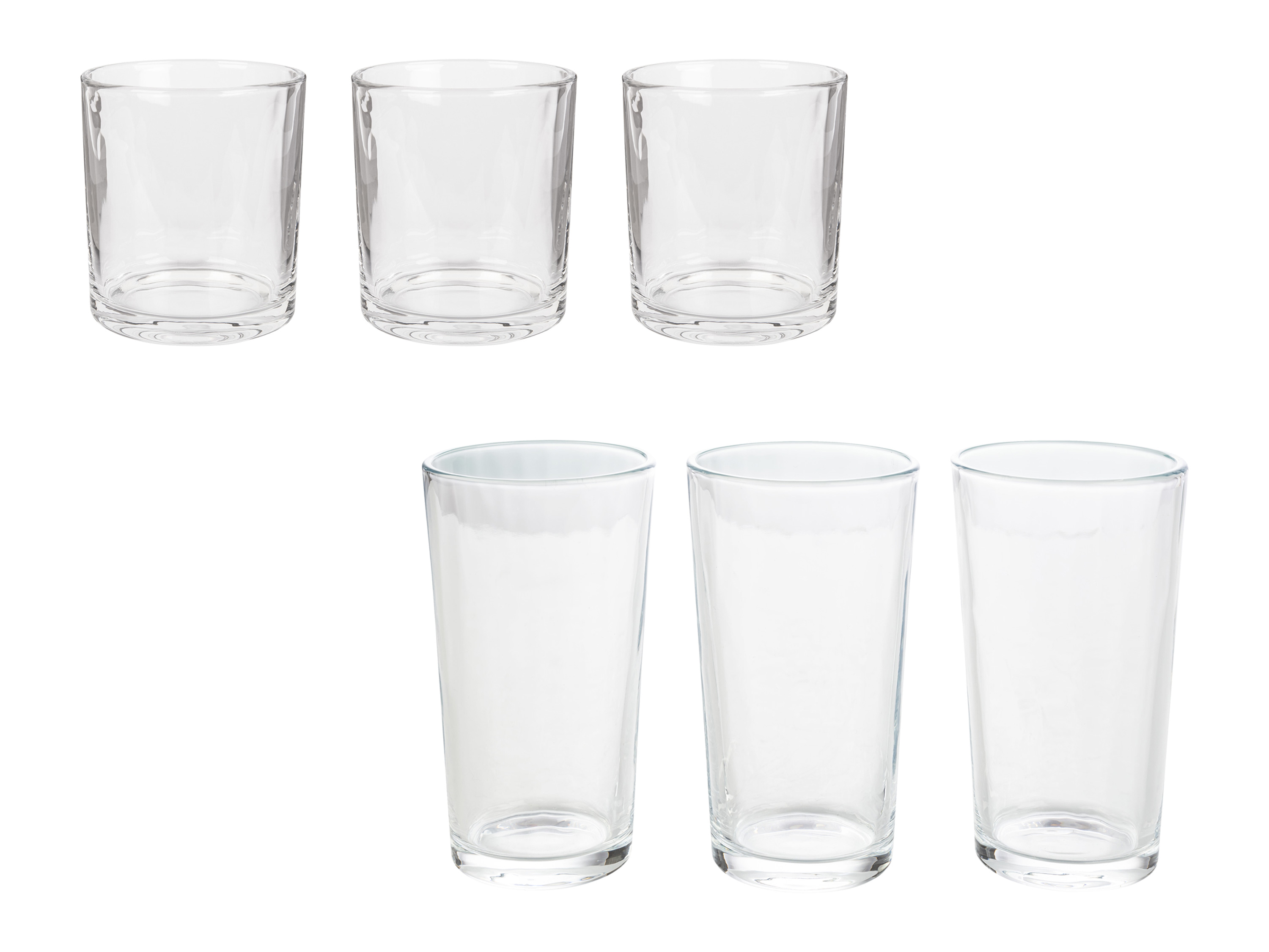 Livarno home Sklenice na vodu, 260 ml / Sklenice na šťávu, 300 ml