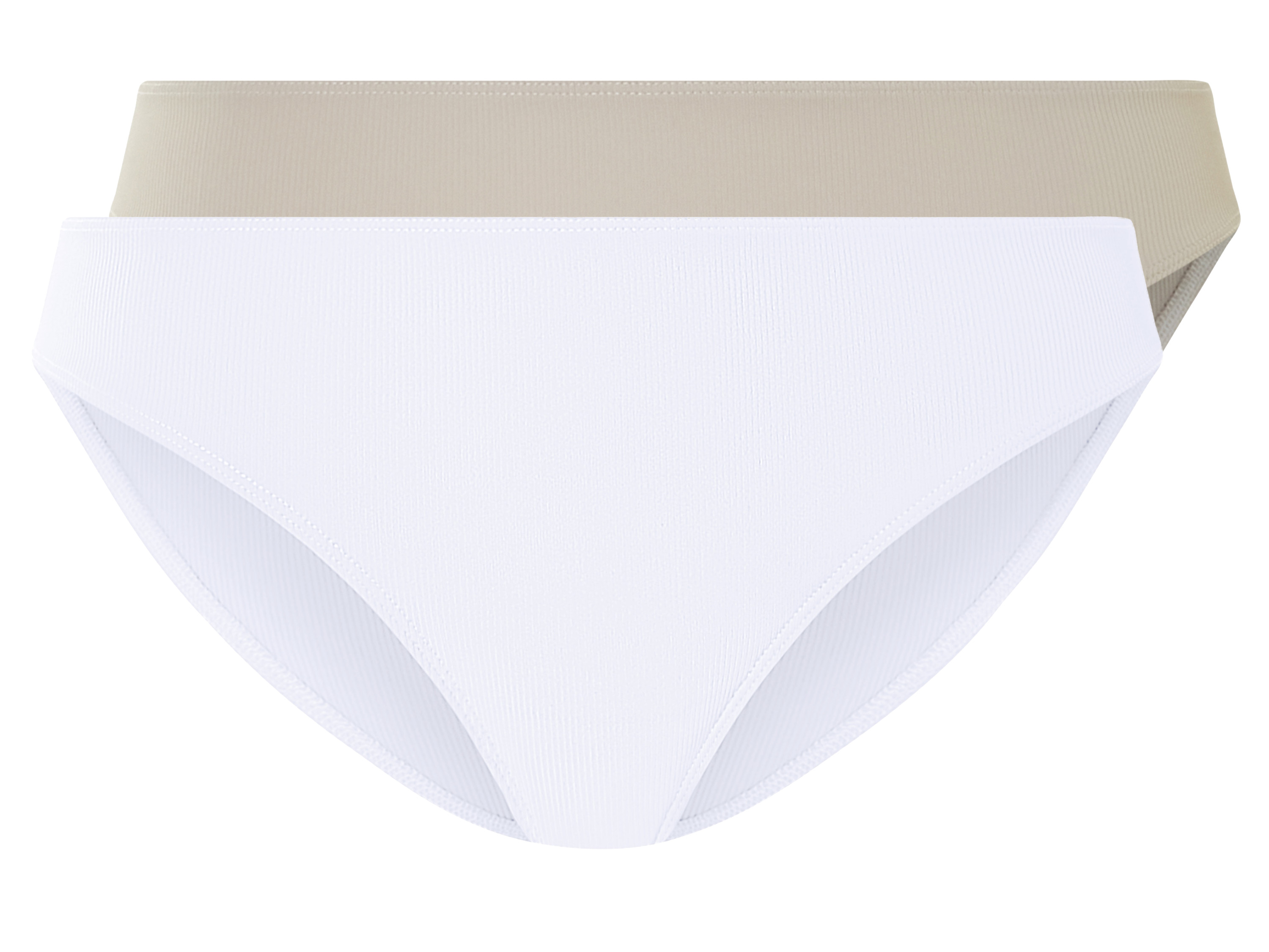 esmara® Dámské kalhotky, 2 kusy (béžová/bílá, L(44/46))