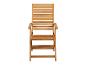 Dřevěná lamelová zahradní židle s područkami