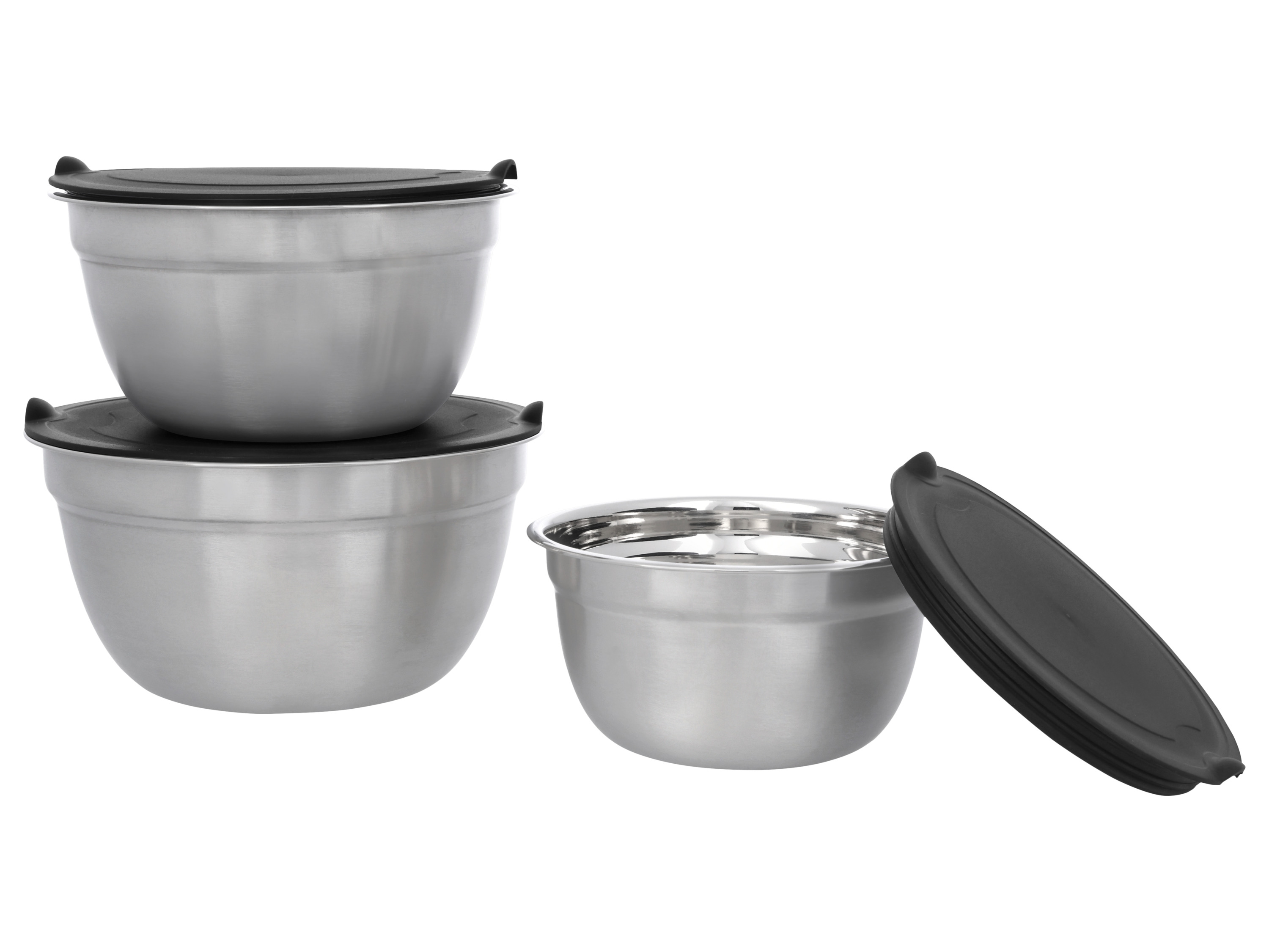 Silvercrest® Sada nerezových misek, 3dílná