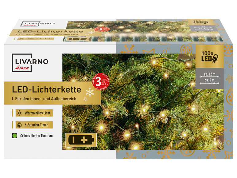  Zobrazit na celou obrazovku LIVARNO home Světelný LED řetěz, 100 LED - Obrázek 11