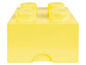 Žlutá LEGO krabička se čtyřmi LEGO kostkami