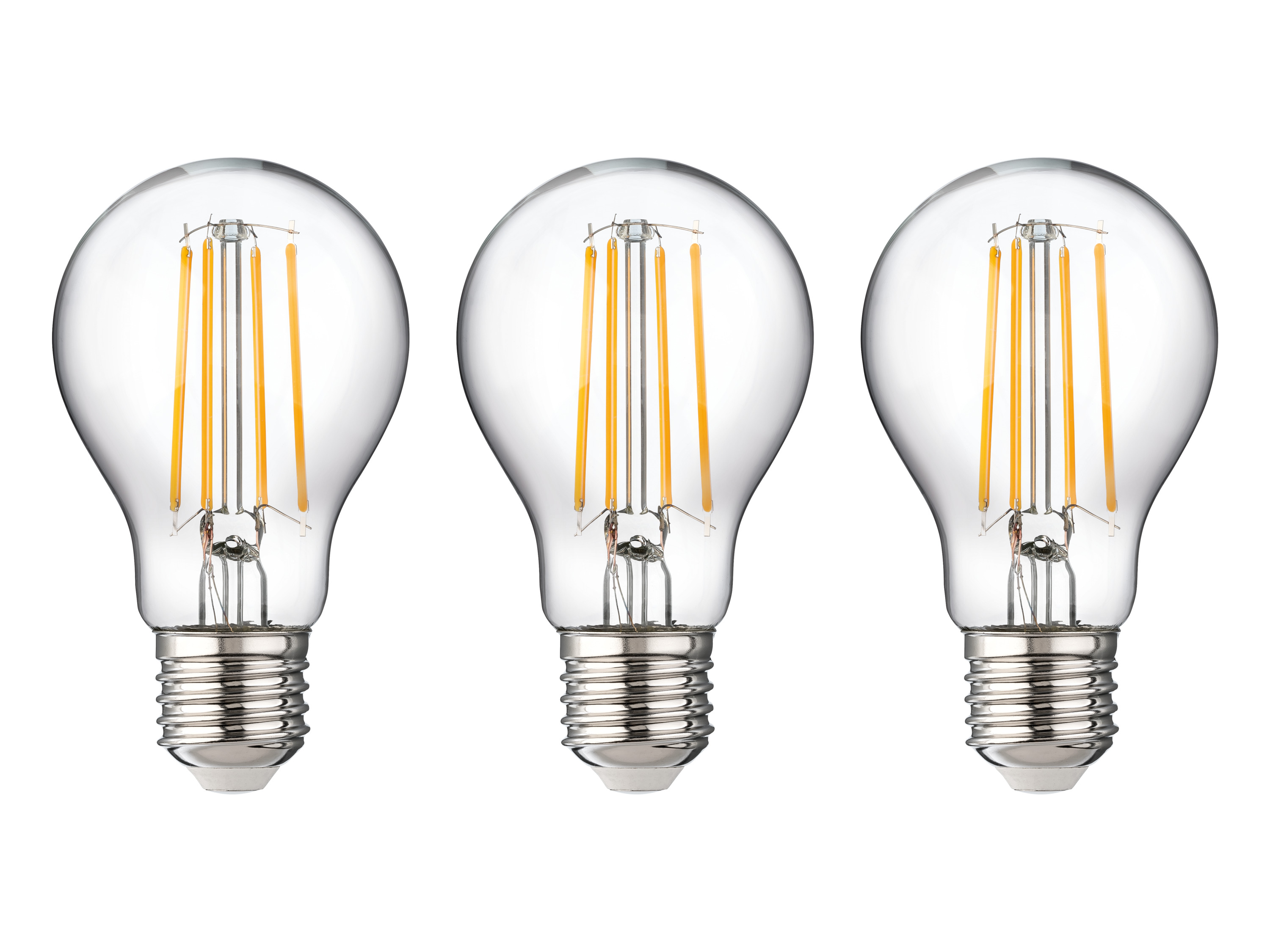 Livarno® Filamentová LED žárovka, 3 kusy (E27, filamentová)