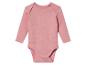 Růžový body pro miminko s dlouhým rukávem.