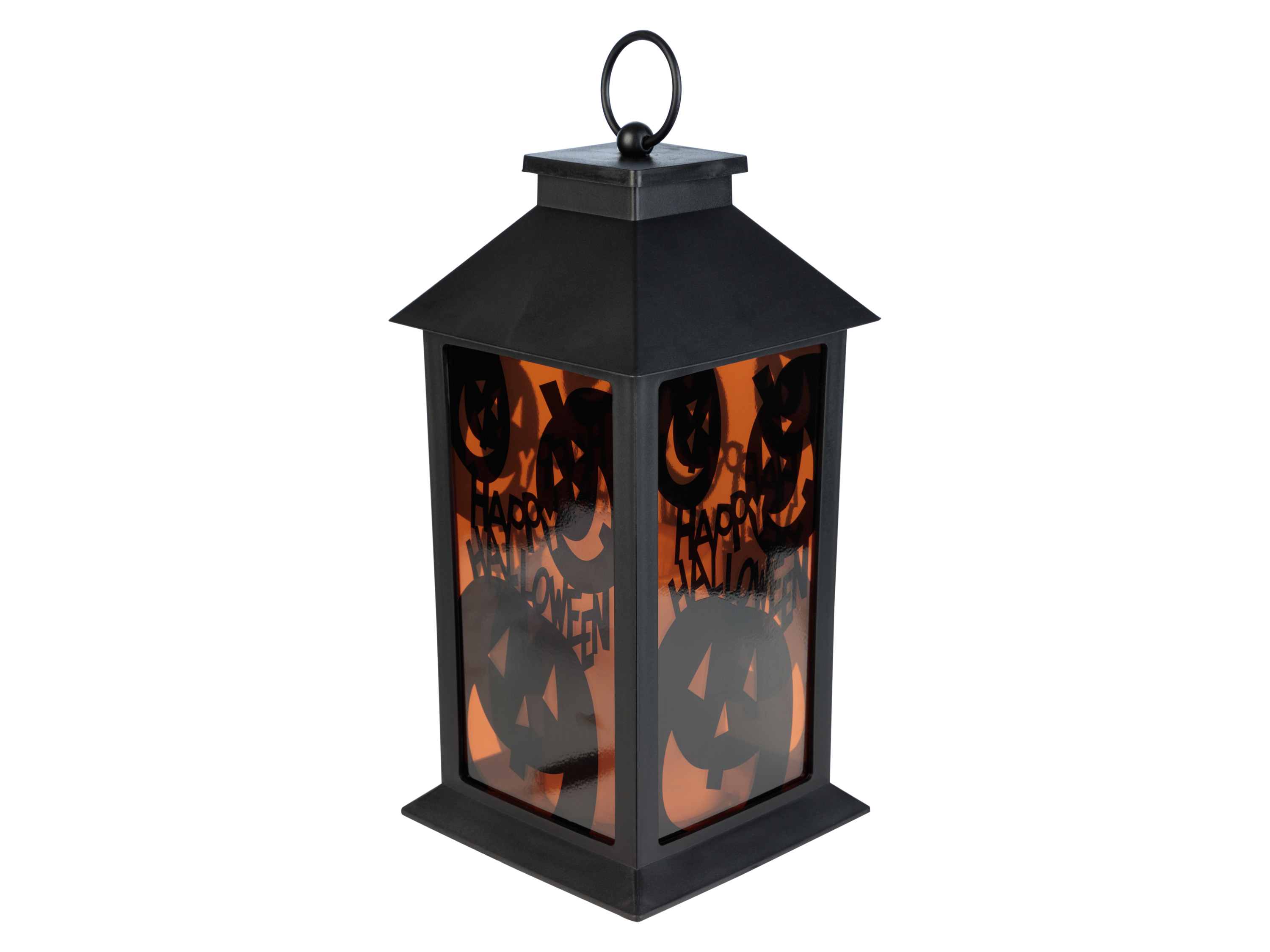 Livarno home Halloweenská LED lucerna (hranatá/oranžová)