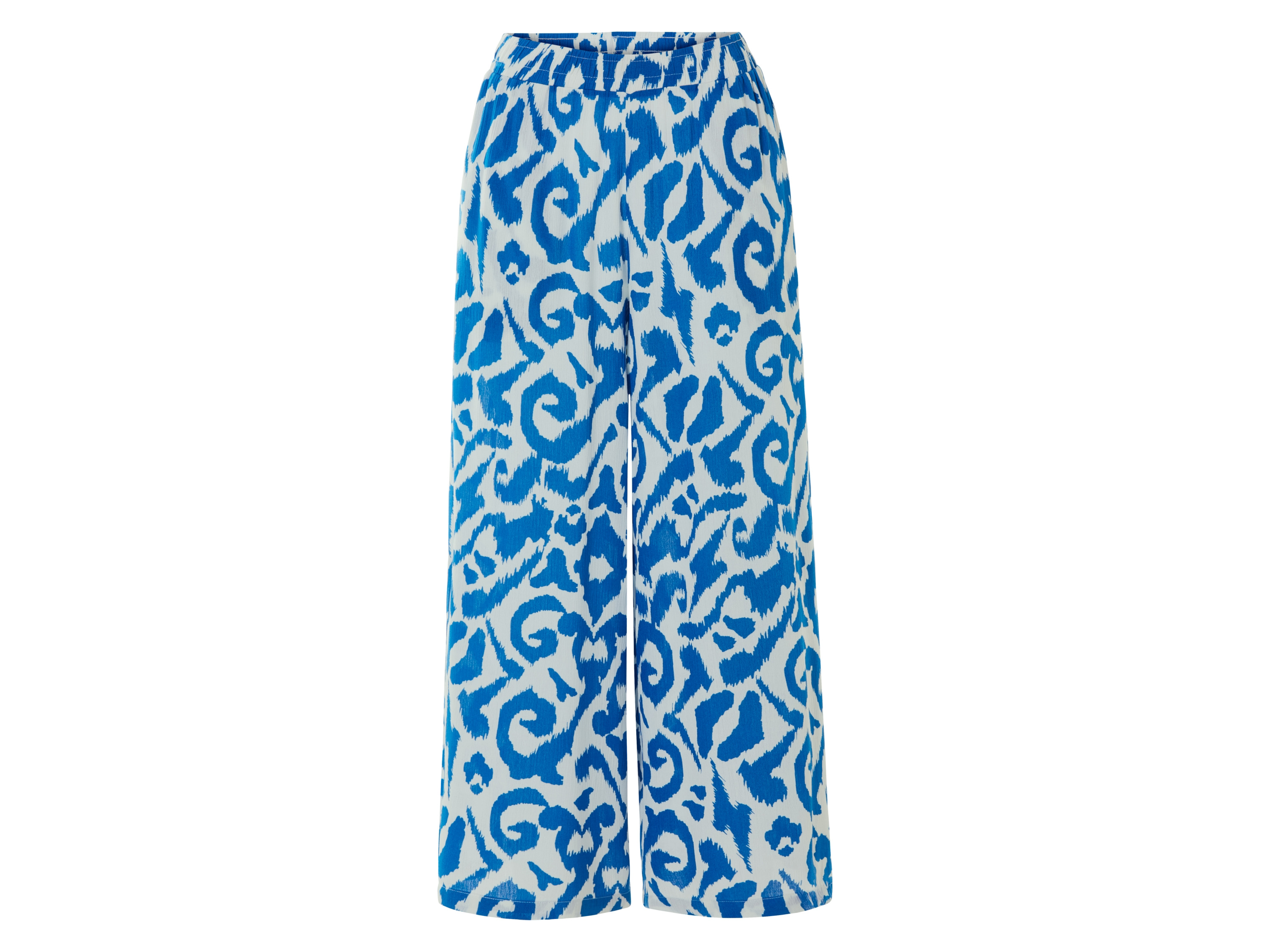 esmara® Dámské kalhoty se širokými nohavicemi (vzor/modrá, M(40/42))