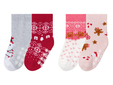 lupilu® Dívčí vánoční termo ponožky, 2 páry
