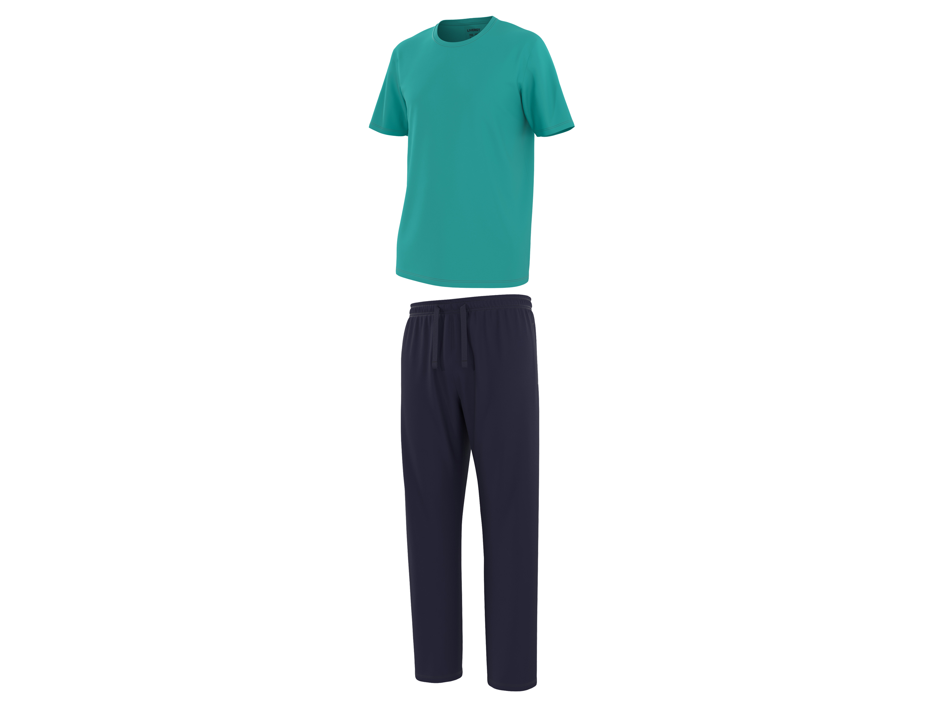 Livergy® Pánské pyžamo (zelená / navy modrá, M (48/50))