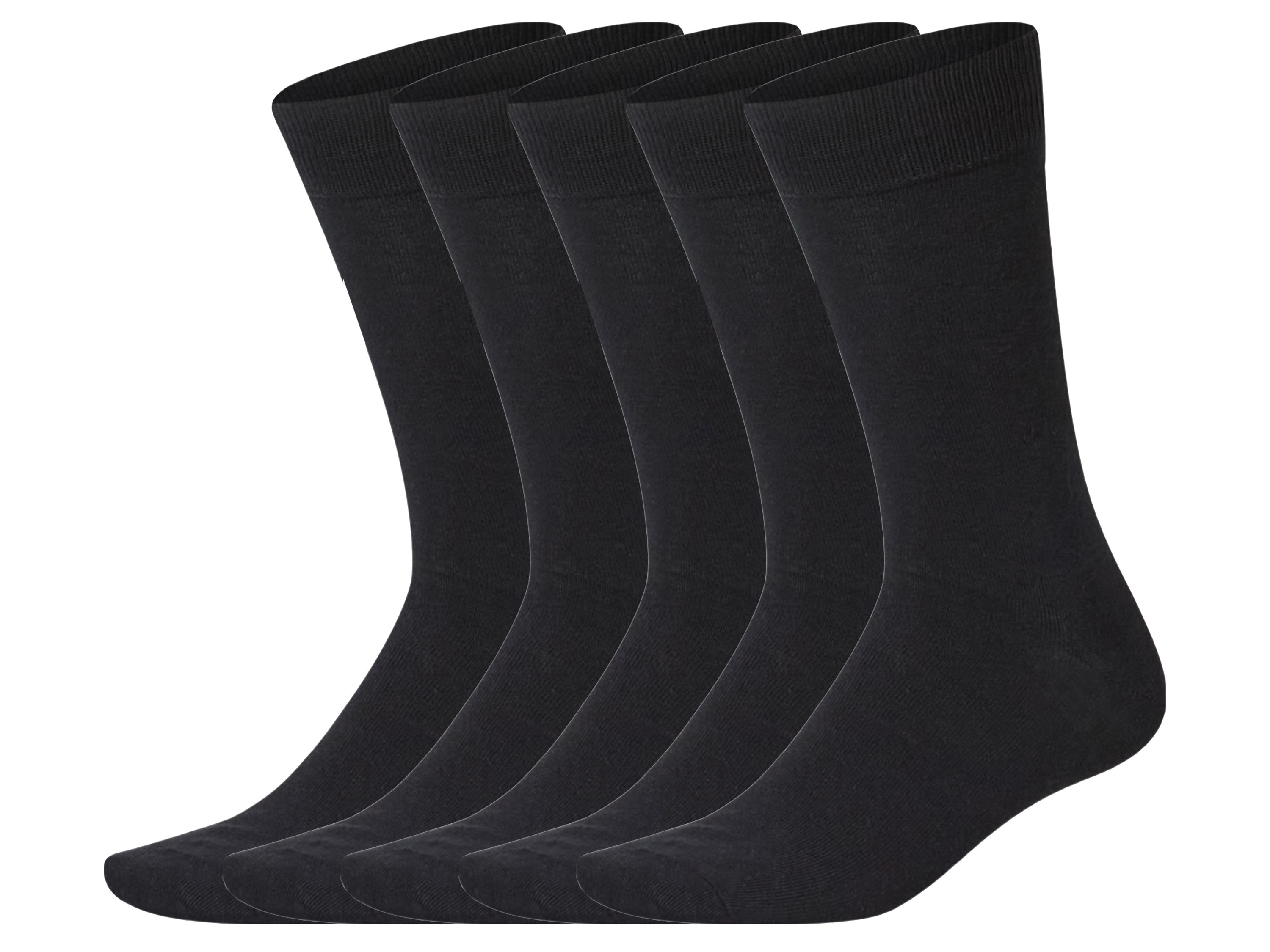 esmara® Pánské ponožky s BIO bavlnou, 5 párů (černá, 39-42)