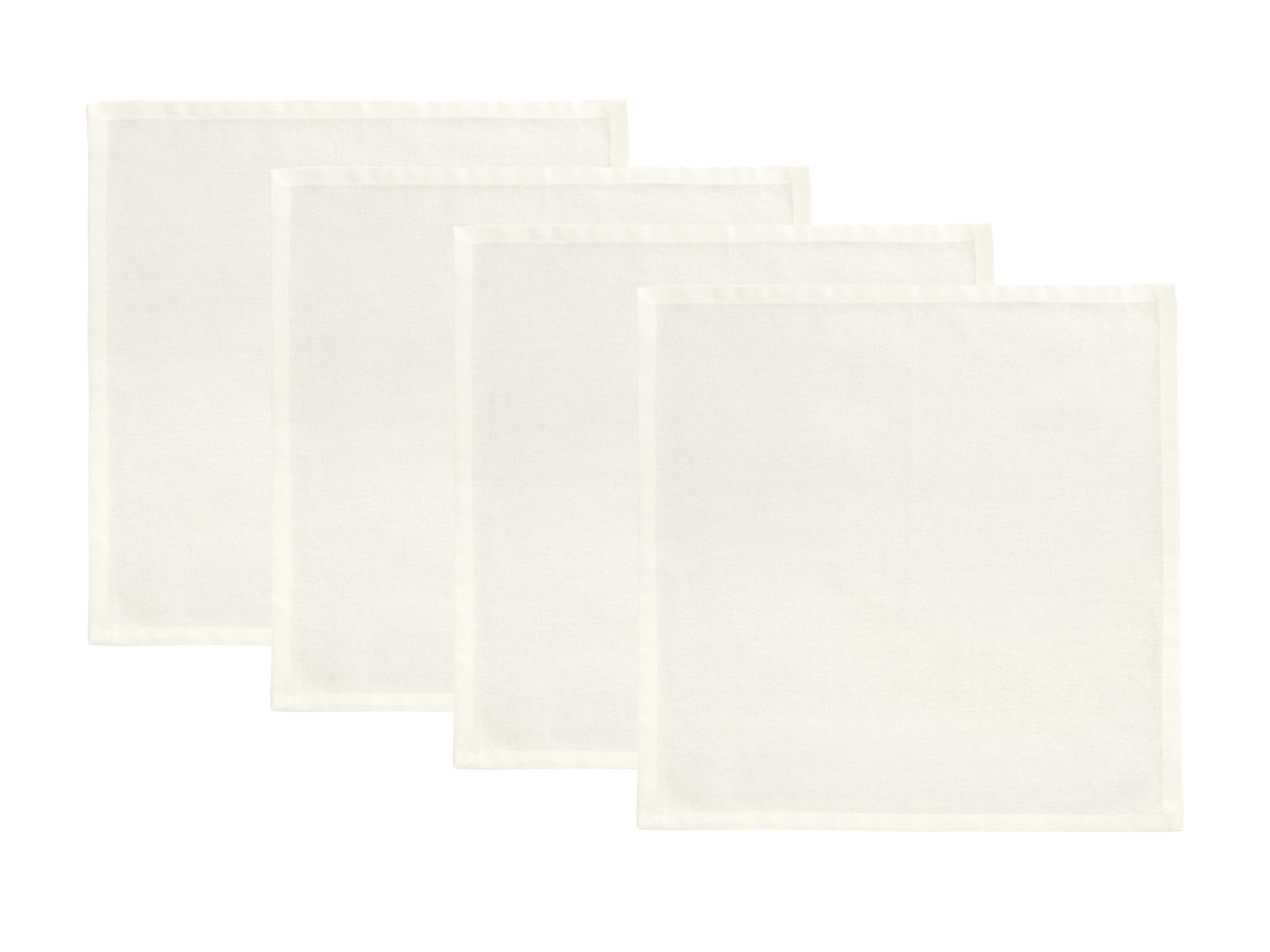 Livarno® Kuchyňské utěrky, 3 kusy / Látkové ubrousky, 4 kusy (bílá)