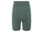 Tmavě zelené úpletové šortky s vysokým elastickým pasem.