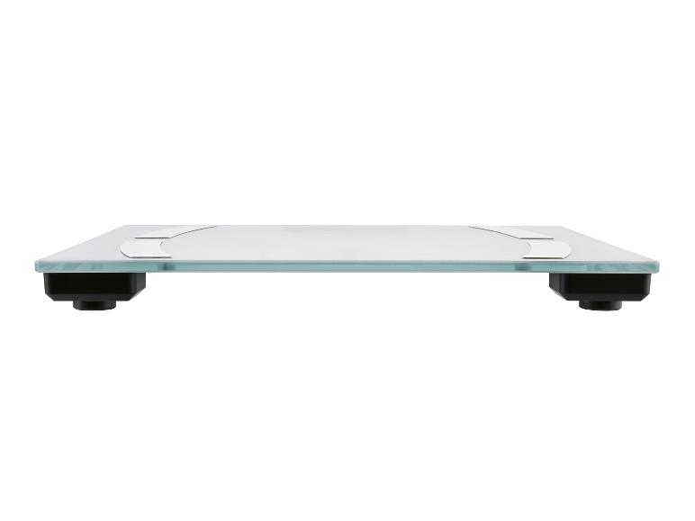 Digitální osobní váha se skleněnou platformou a stříbrnými elektrodami