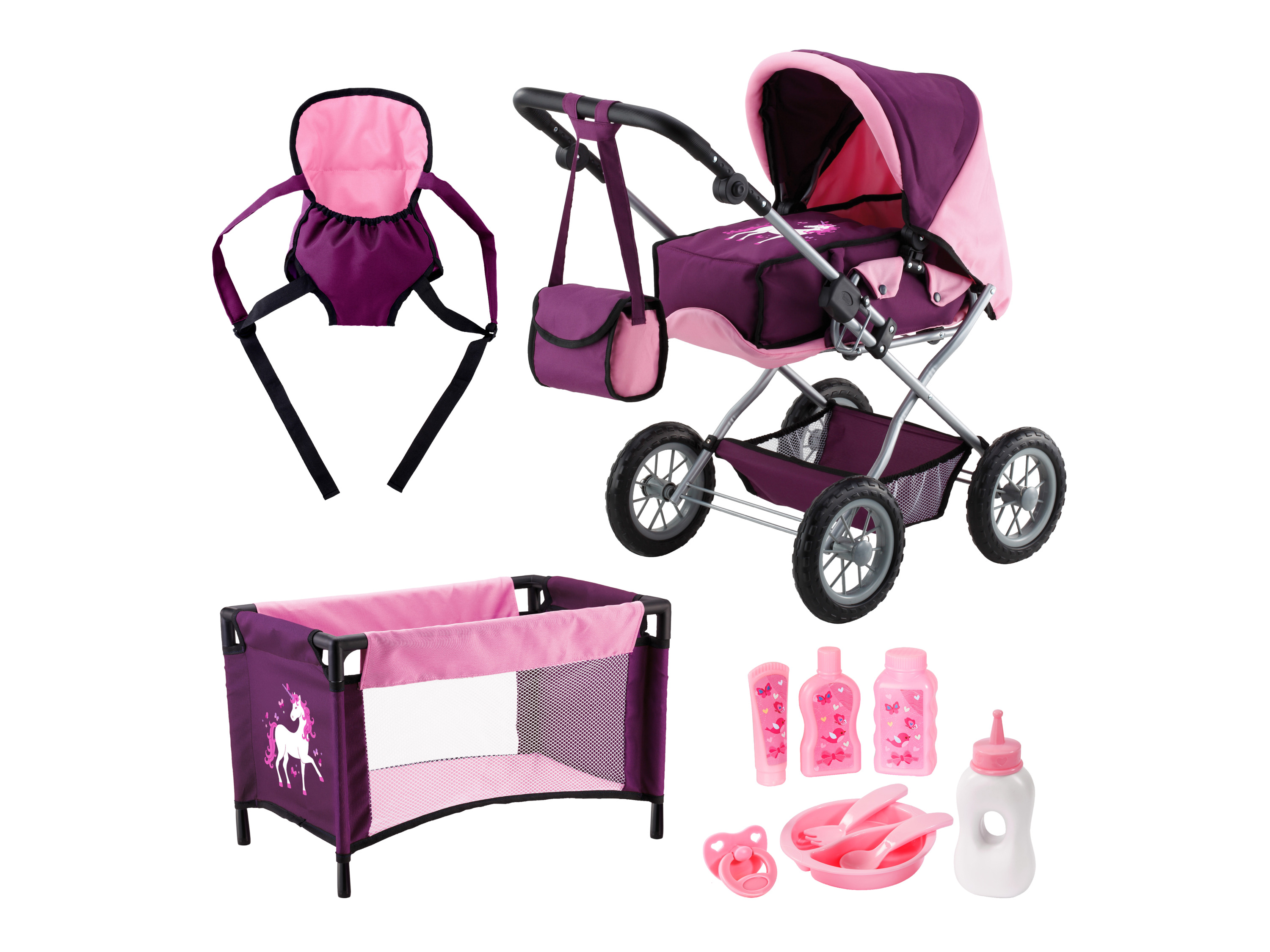 Bayer Design Kombi-Puppenwagen Grande Megaset (Jednorožec)