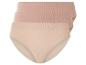 Tři páry bezešvých, béžových kalhotek.